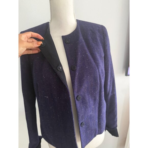 GAP Purple Covered Button Jacket Blazer Size 4 - Picture 4 of 8